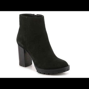 BCBG black heeled booties